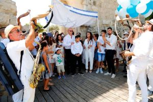Celebrating a Bar Mitzvah Ceremony in Jerusalem